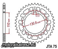 JT 110-457-46 hátsó lánckerék