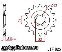 JT JTF825-13 első lánckerék