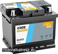 Exide EA472 47Ah Prémium akkumulátor