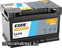 Exide EA722 72Ah Prémium akkumulátor
