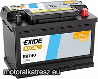 Exide EB740 Excell 74Ah akkumulátor