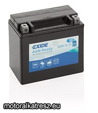 Exide AGM 12-12 akkumulátor (360°-ban forgatható, YTX14-BS helyett)