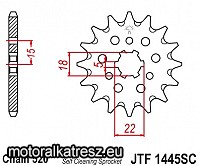 JT 100-407-13 / JTF1445.13SC (sárkidobós kivitel) első lánckerék