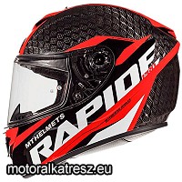 MT Rapide KID PRO gyerek karbon / carbon fekete-piros sisak S (1 db)