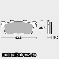SBS (Scandinavian Brakes) 195MS Maxi-Sinter-Scooter fékbetét