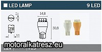 Vicma 12V T15 W2,1x9,5d LED naracs izzó (9 ledes) 14651 (1 db)
