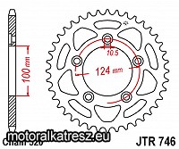 JT 115-456-46 hátsó lánckerék