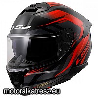 LS2 FF808 STREAM II FURY BLACK RED-06 matt fekete-piros L