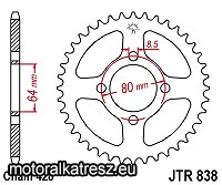 JT 112-342-45 hátsó lánckerék
