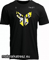 Thor Iconic Toxic fekete póló UV-szürke camo mintával L