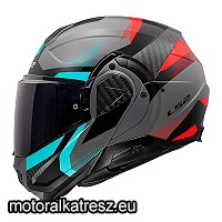 LS2 FF910 ADVANT II TRIPLE szürke-kék-piros teljesen hátranyíló sisak L
