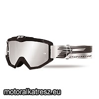 PROGRIP 3201 fekete védőszemüveg tükrös lencsével (cross/enduro/ATV/quad)