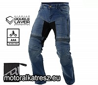Trilobite Parado Doublelayer kék színű motoros farmernadrág, slim fit, hosszított szár, AAA, 30