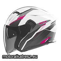 NOX N130 fekete-fehér-rózsaszín nyitott bukósisak S