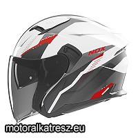 NOX N130 fekete-fehér-piros nyitott bukósisak S