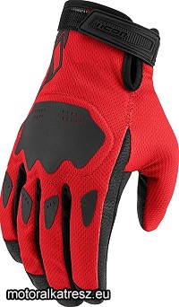ICON Hooligan piros-fekete cross/enduro/nyári kesztyű M (1 pár)