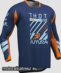 Thor Launchmode Futura sötétkék-narancs-fehér mez S