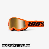 100% Strata2 narancs gyerek védőszemüveg arany színű tükrös lencsével (cross/enduro/quad) 50032-00009