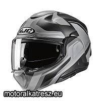 HJC F100 BIOS MC5SF fekete-szürke hátranyitható bukósisak XS