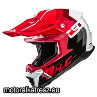 HJC C50 PRIMAL MC1 fekete-piros-fehér bukósisak XS