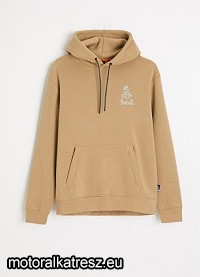 Diverse Dakar DKR H25 kapucnis pulóver homok színben szürke felirattal L