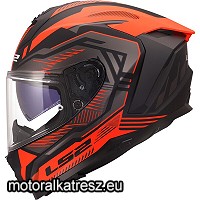 LS2 FF817 CHALLENGER II DRAVIX piros-fekete-szürke bukósisak L