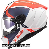 LS2 FF817 CHALLENGER II TITAN matt fehér-kék-piros bukósisak L