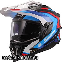 LS2 MX701 EXPLORER CARBON FRONTIER II fehér-kék-piros bukósisak L