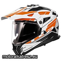 LS2 MX702 PIONEER II NAMIB fehér-narancs bukósisak L