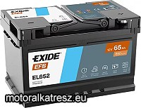 Exide EL652 EFB 65Ah akkumulátor start-stop