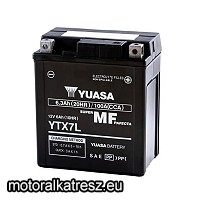 Yuasa YTX7L gyárilag zárt akkumulátor (dönthető, start-stophoz nem ajánlott!)