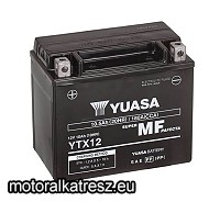 Yuasa YTX12 gyárilag zárt akkumulátor (dönthető)