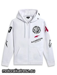 Alpinestars VARIEGATE cipzáras kapucnis pulóver fehér M
