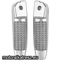 Biketec Hátsó lábtartópár, ezüst BTFR019