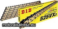DID 525VX3 GOLD 122 szemű lánc