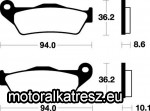 SBS (Scandinavian Brakes) 742LS fékbetét