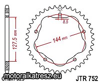 JT JTR752.42 hátsó lánckerék