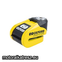 Oxford Féktárcsazár QUARTZ XA10 UV sárga riasztós (LK272/LK216)