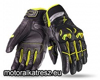 Seventy Degrees SD-N32 bőr nyári kesztyű extra szellőzővel fekete-sárga 2XL (1 pár)