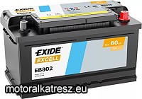 Exide EB802 Excell 80Ah akkumulátor