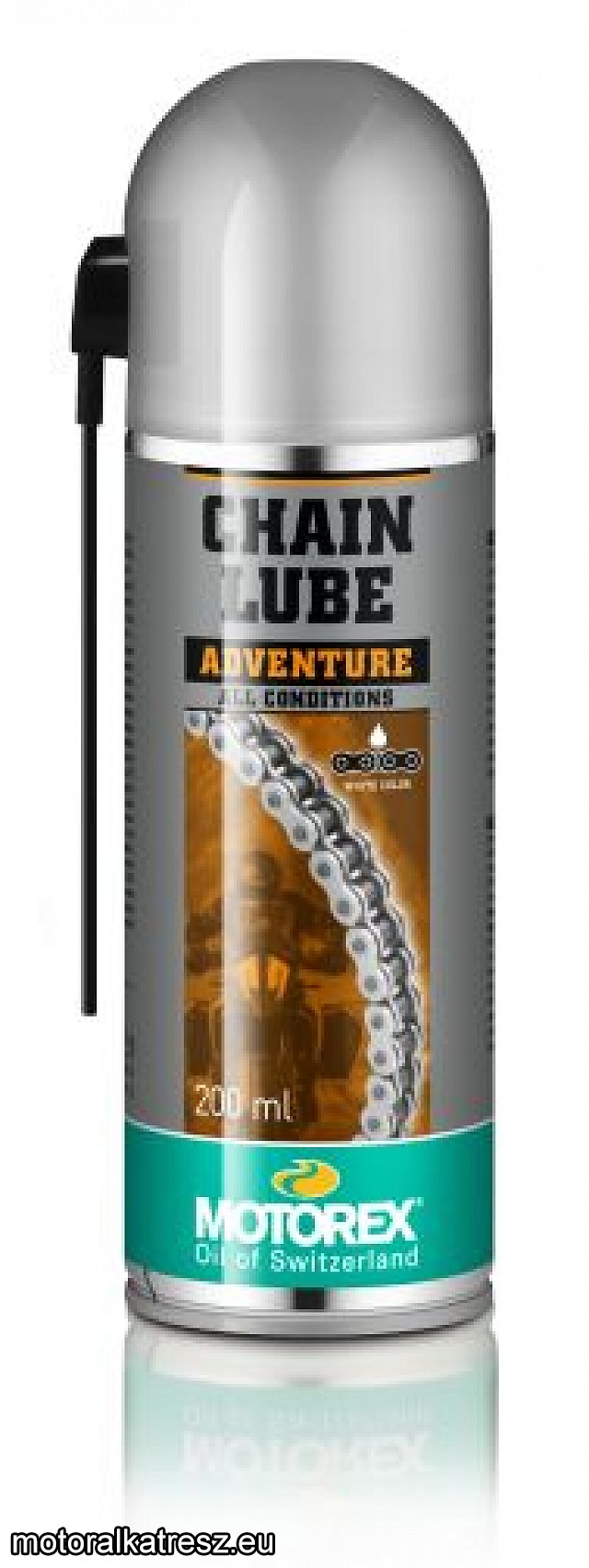 Motorex Chain Lube Adventure utcai lánckenő spray 200ml (PTFE) - túra kiszerelés (kicsi)