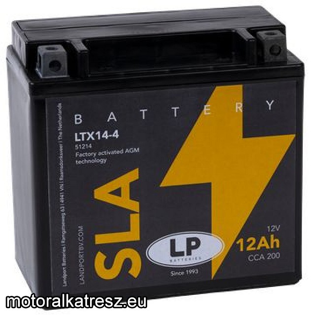 Landport LTX14-4 akkumulátor (YTX14-4, YTX14-BS, GTX14-4 helyett gyárilag zárt, forgatható)