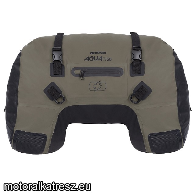 Oxford AQUA D-50 Utasülés táska khaki, 50 liter (nyeregtáska/csomagtartó táska) OL707