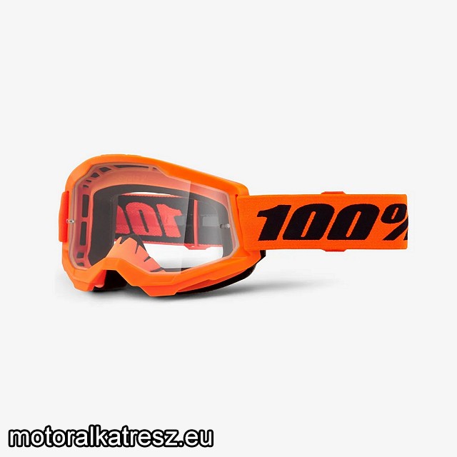 100% Strata2 50027-00015 neon narancs védőszemüveg víztiszta lencsével (cross/enduro/ATV/quad)