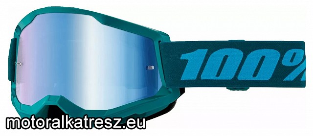 100% Strata2 50028-00023 kék védőszemüveg kék színű tükrös lencsével (cross/enduro/ATV/quad)