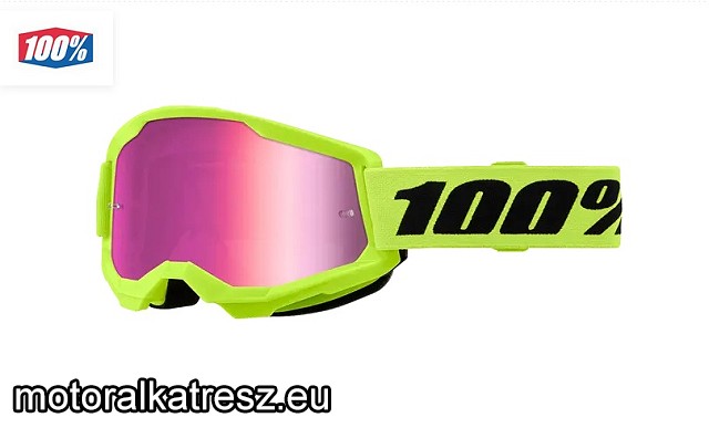 100% Strata2 50028-00016 UV védőszemüveg pink színű tükrös lencsével (cross/enduro/ATV/quad)