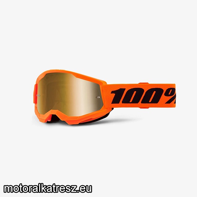 100% Strata2 narancs gyerek védőszemüveg arany színű tükrös lencsével (cross/enduro/quad) 50032-00009