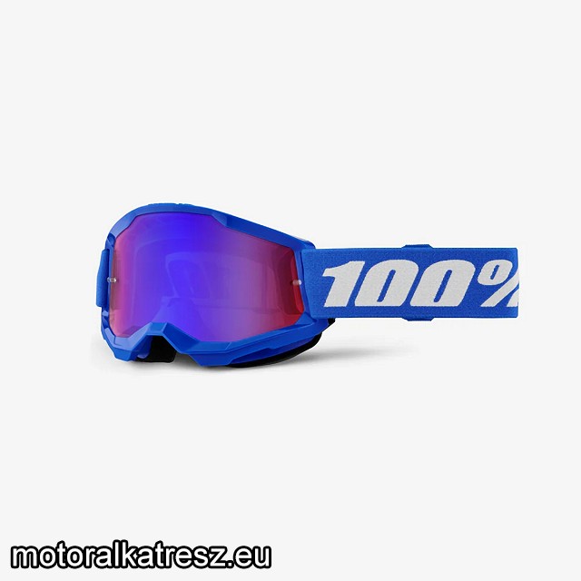 100% Strata2 kék gyerek védőszemüveg lila tükrös lencsével (cross/enduro/quad) 50032-00008
